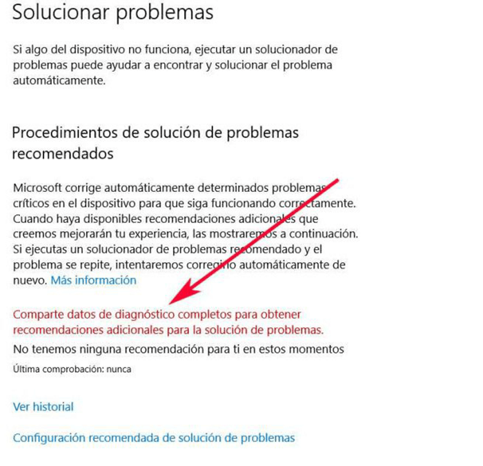 Windows 10 Como Activar Resolución De Problemas Recomendada 0056